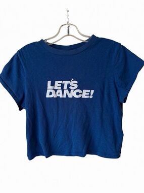 Realisation Par David Bowie Lets Dance T-Shirt Blue Limited Edition XS Crop Top